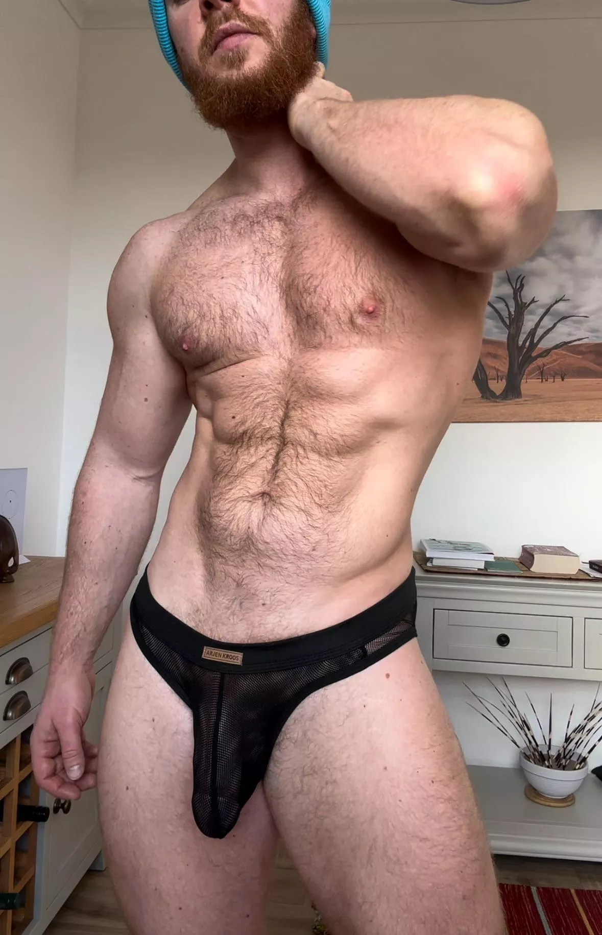 Daddy’s furry body and lengthy cock is waiting for you to play with.