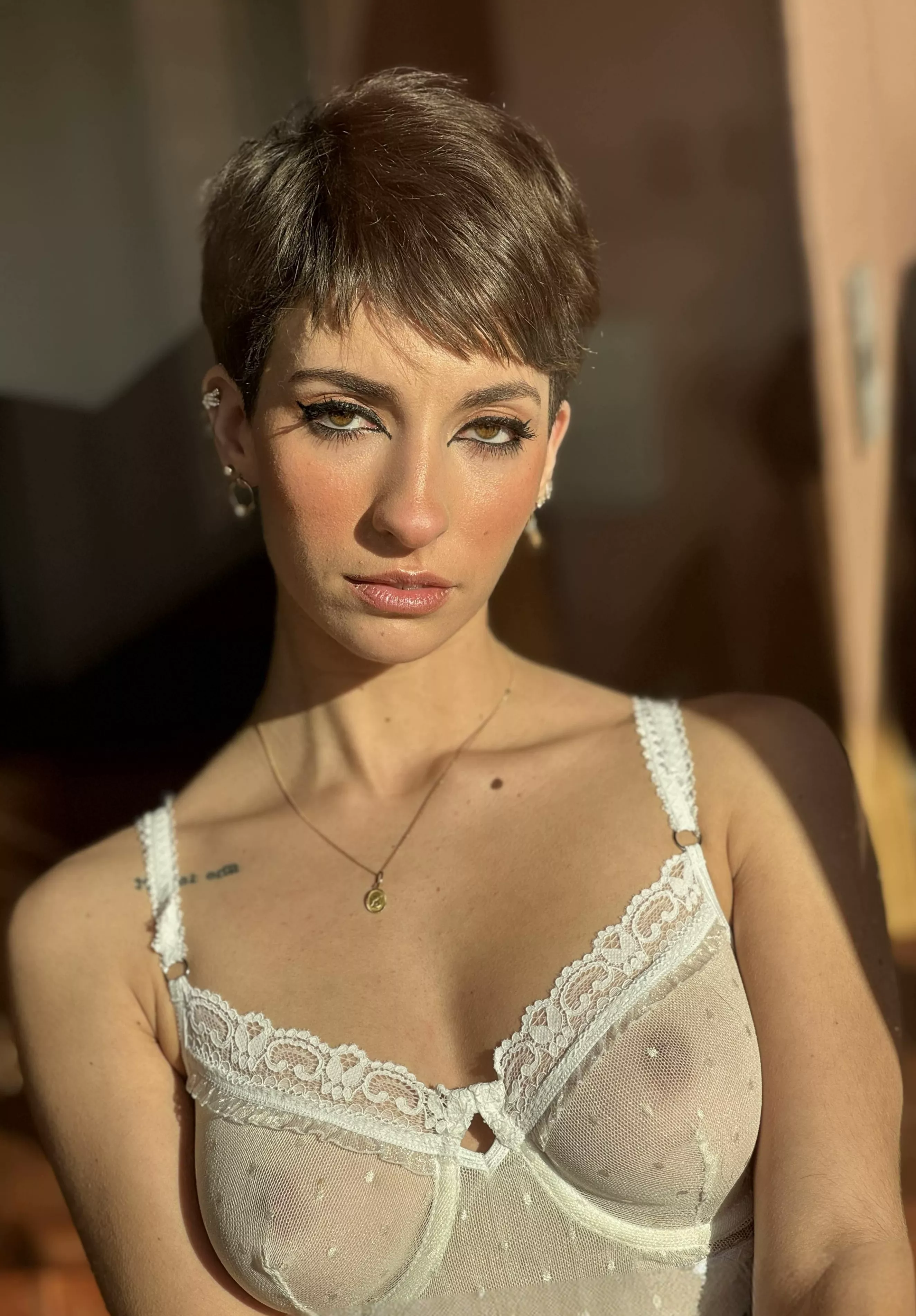 I love wearing see through bra's that show my perky nipples