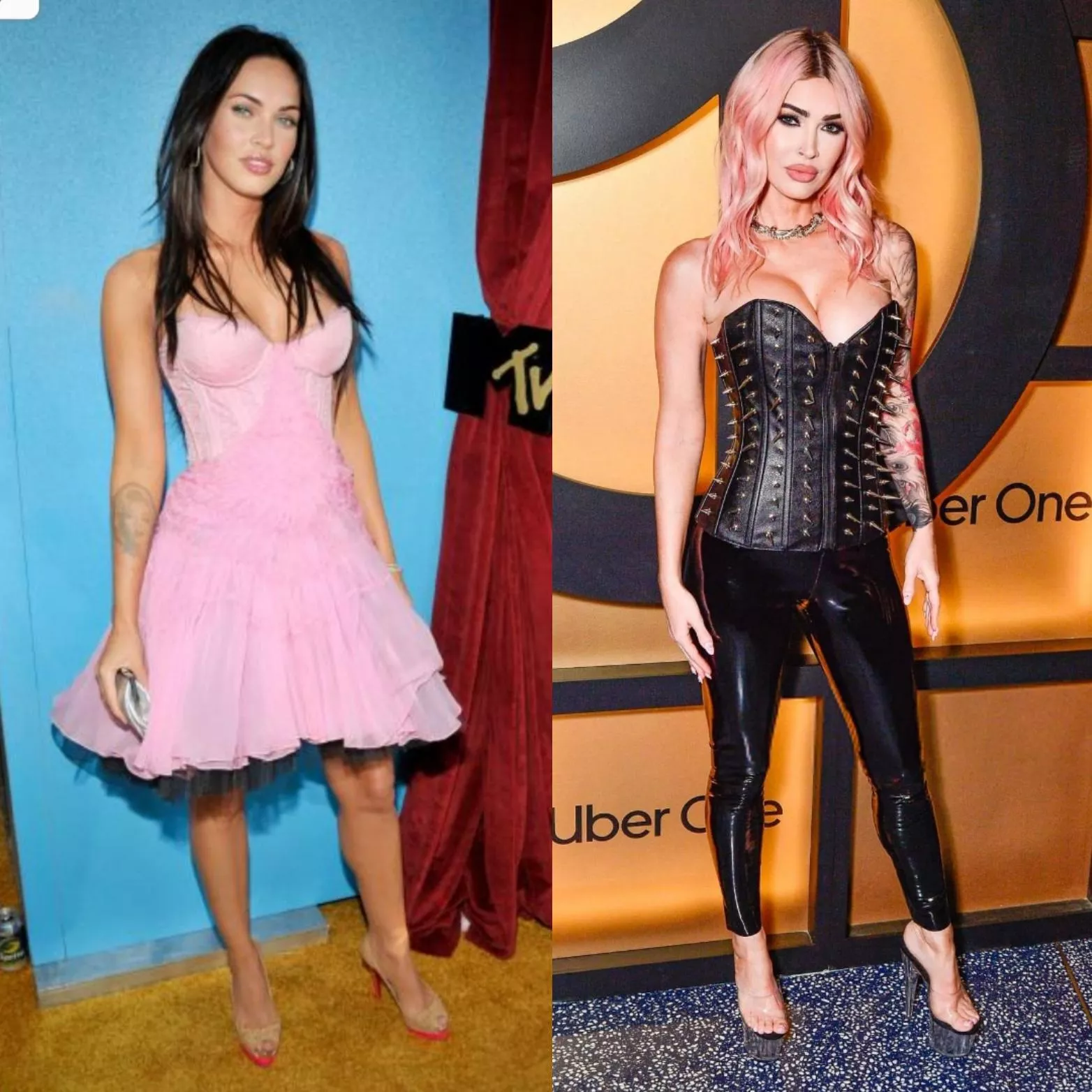 Megan fox then and now