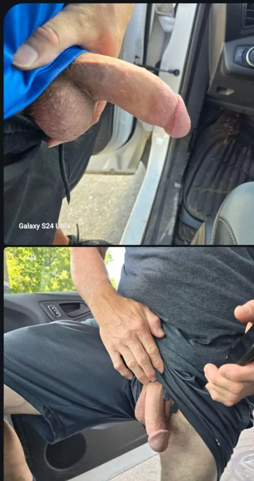 My partner and I showing off. He's 57 and I'm 43. I'm in the blue shirt. 