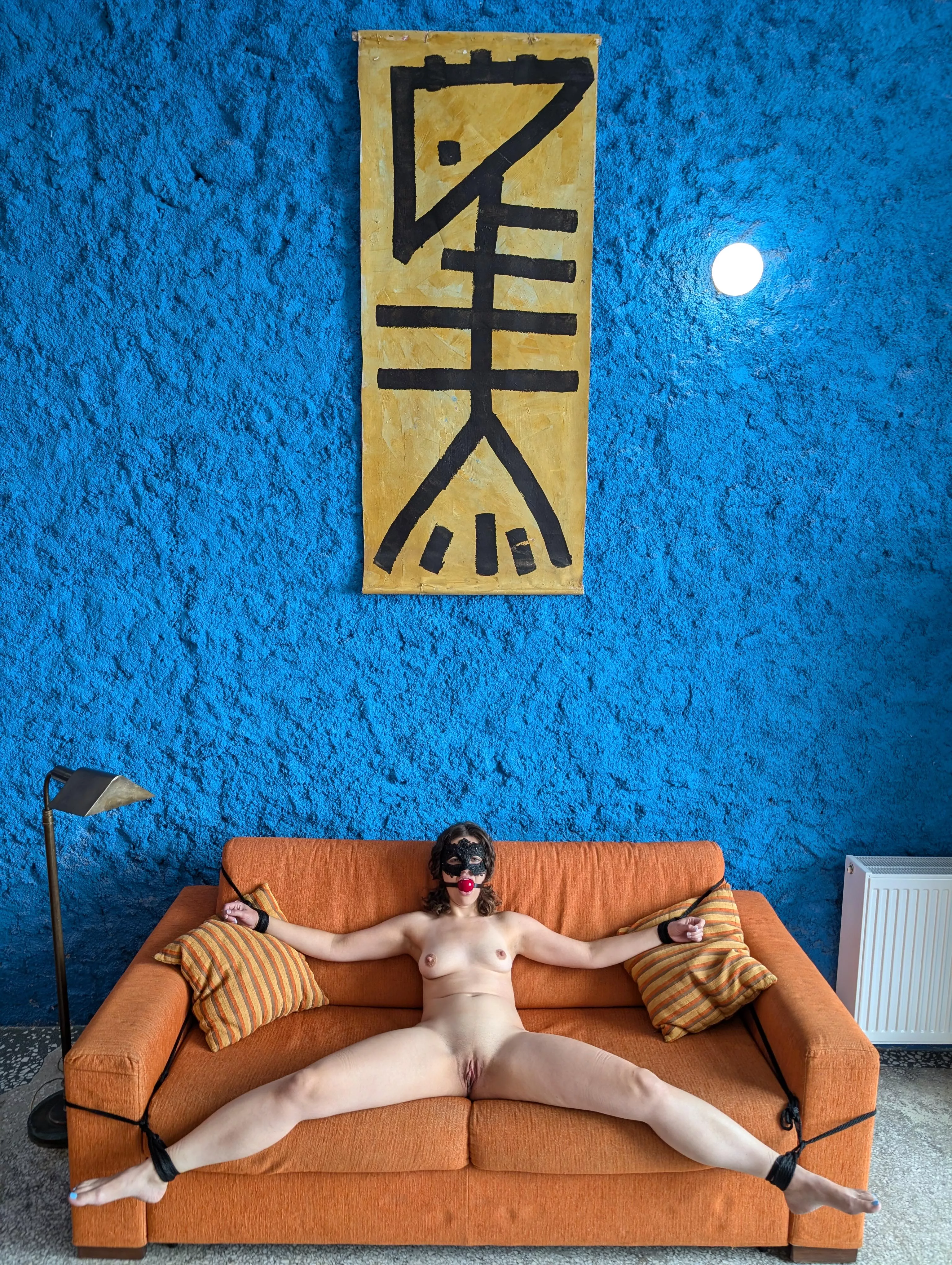 Wide open, in bold color. 