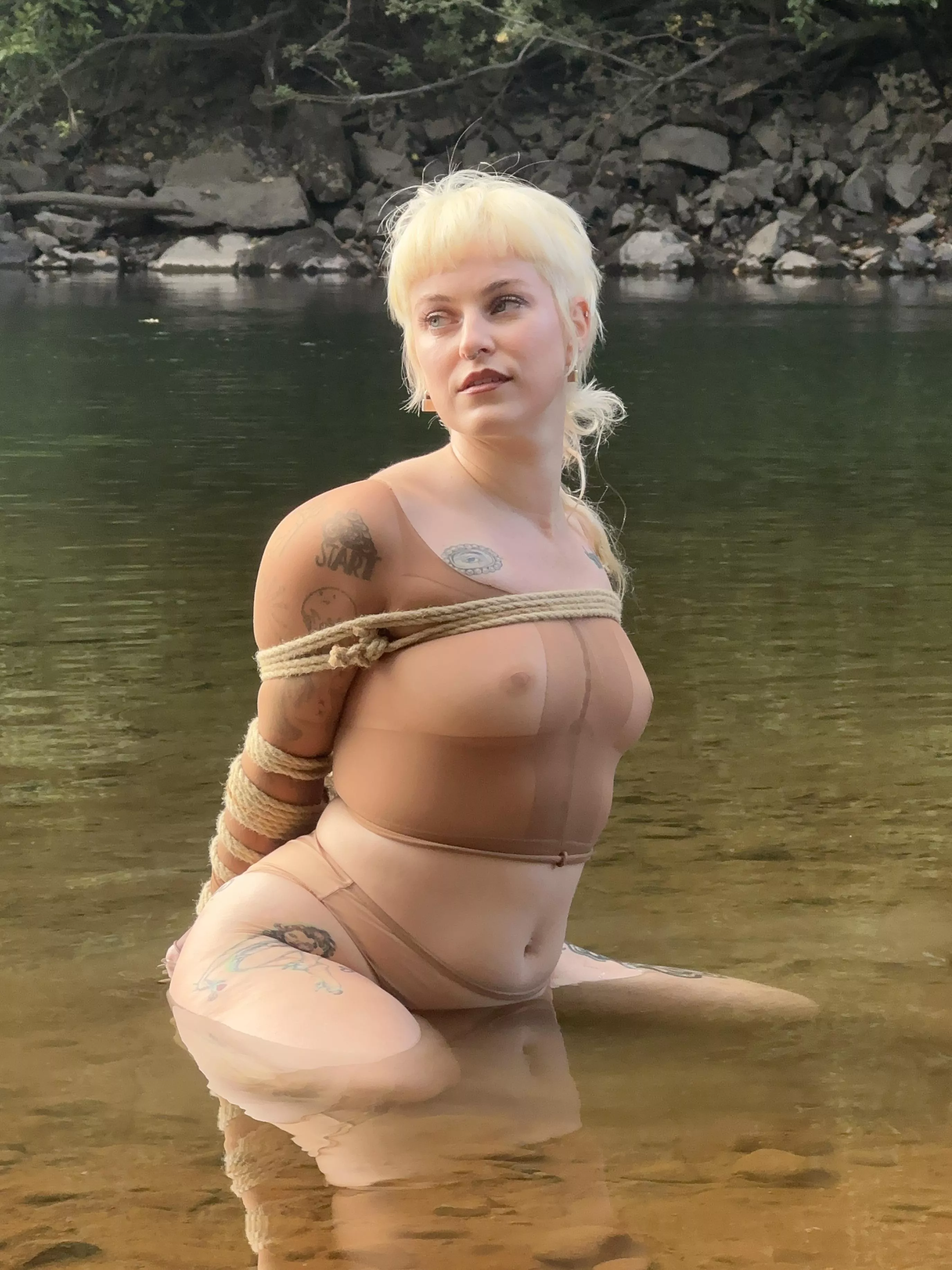 Got tied up and tossed in the river