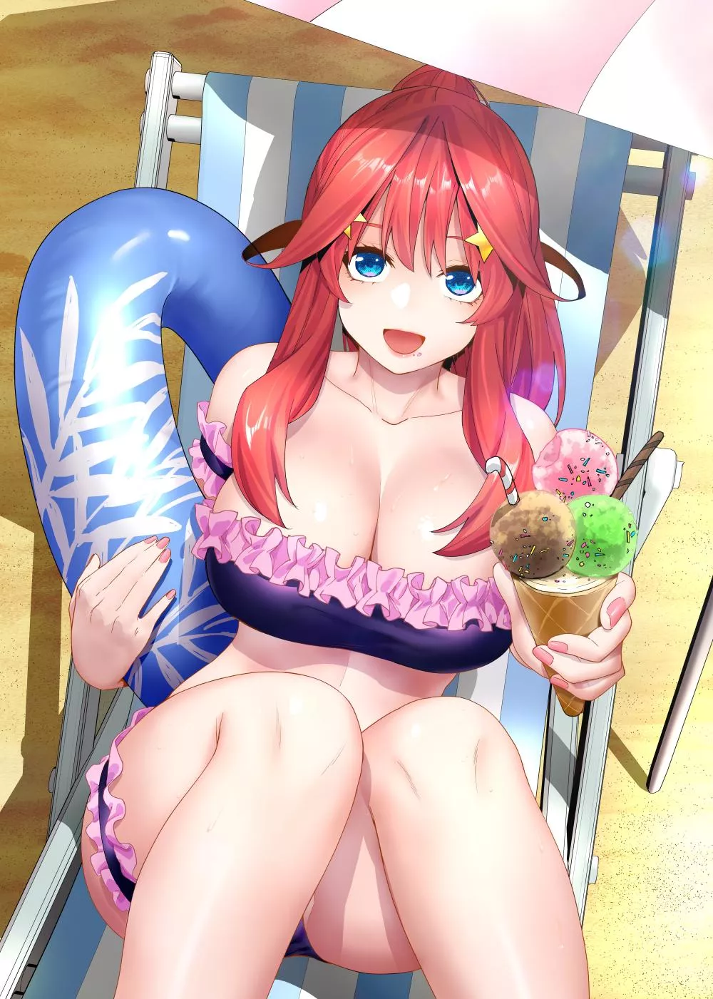 Itsuki Enjoying Ice Cream On The Beach [The Quintessential Quintuplets]