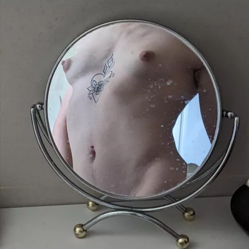 Mirror is dirty and so I can be 