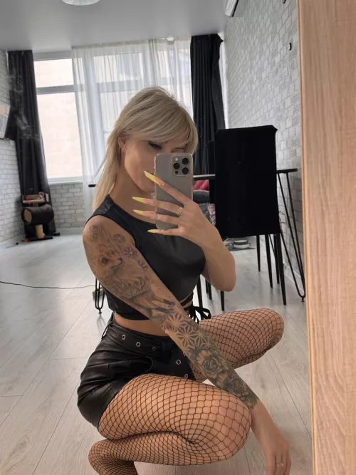 Ready to make you beg in leather