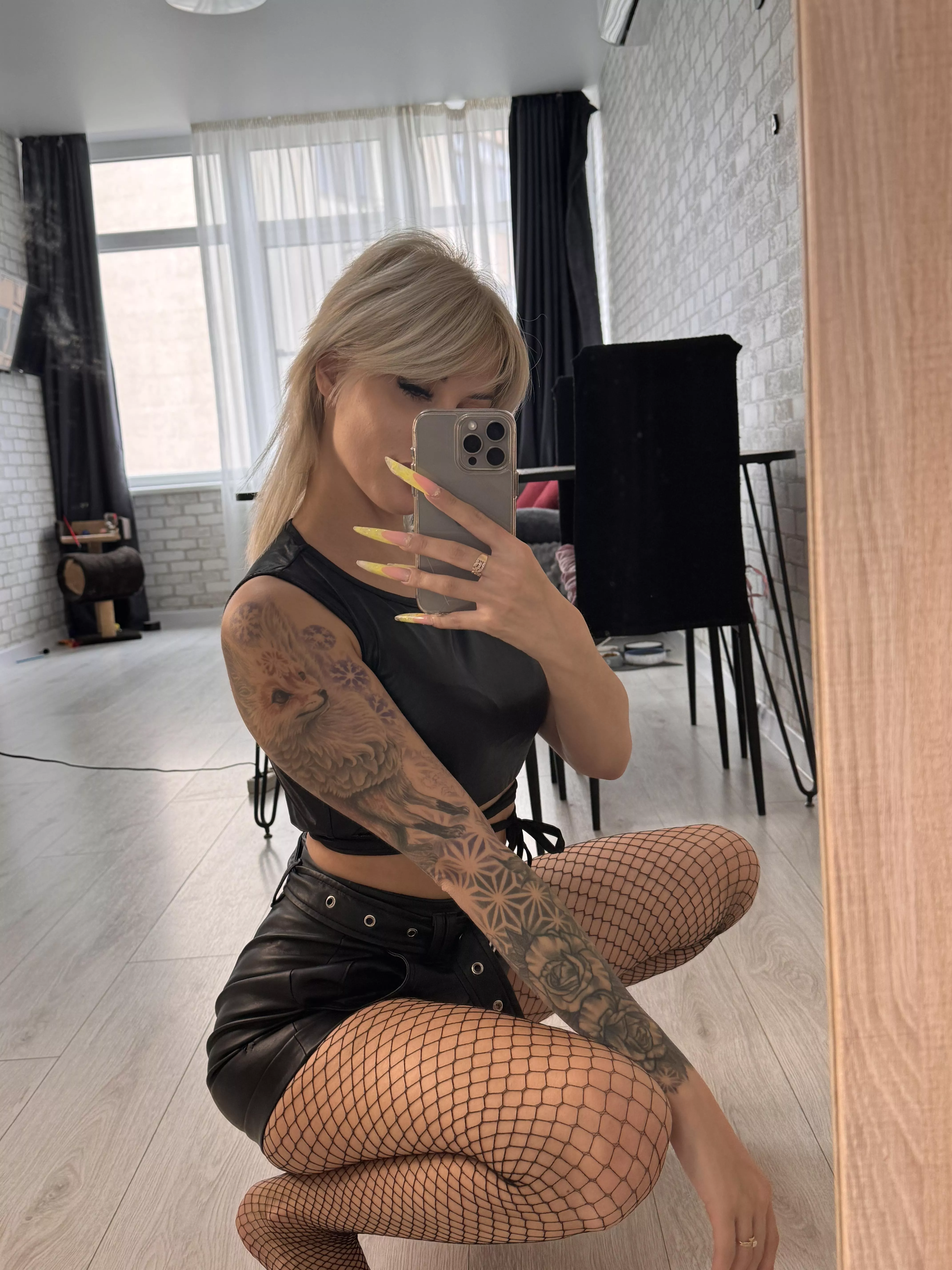 Ready to make you beg in leather