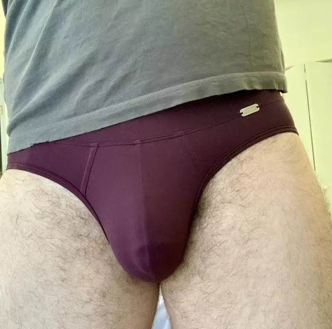 T-shirt and briefs are perfect for WFH