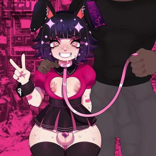 Being on a leash feels soo good :3