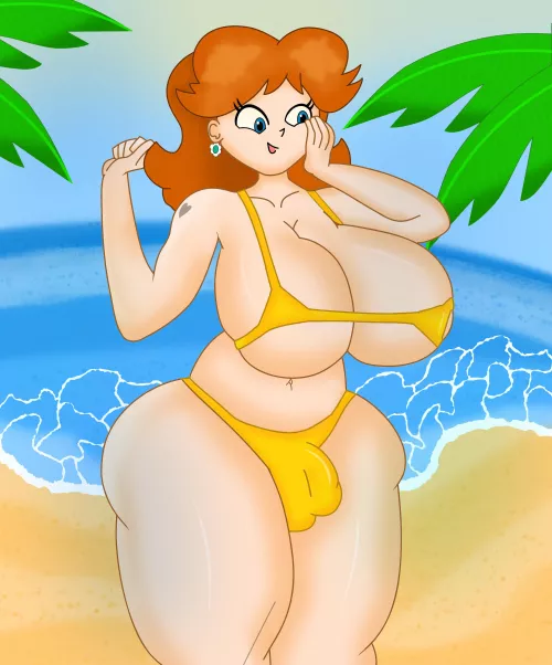 Daisy on the beach (art by me)
