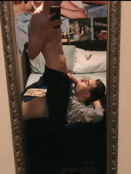 Getting head from my bicurious friend😈