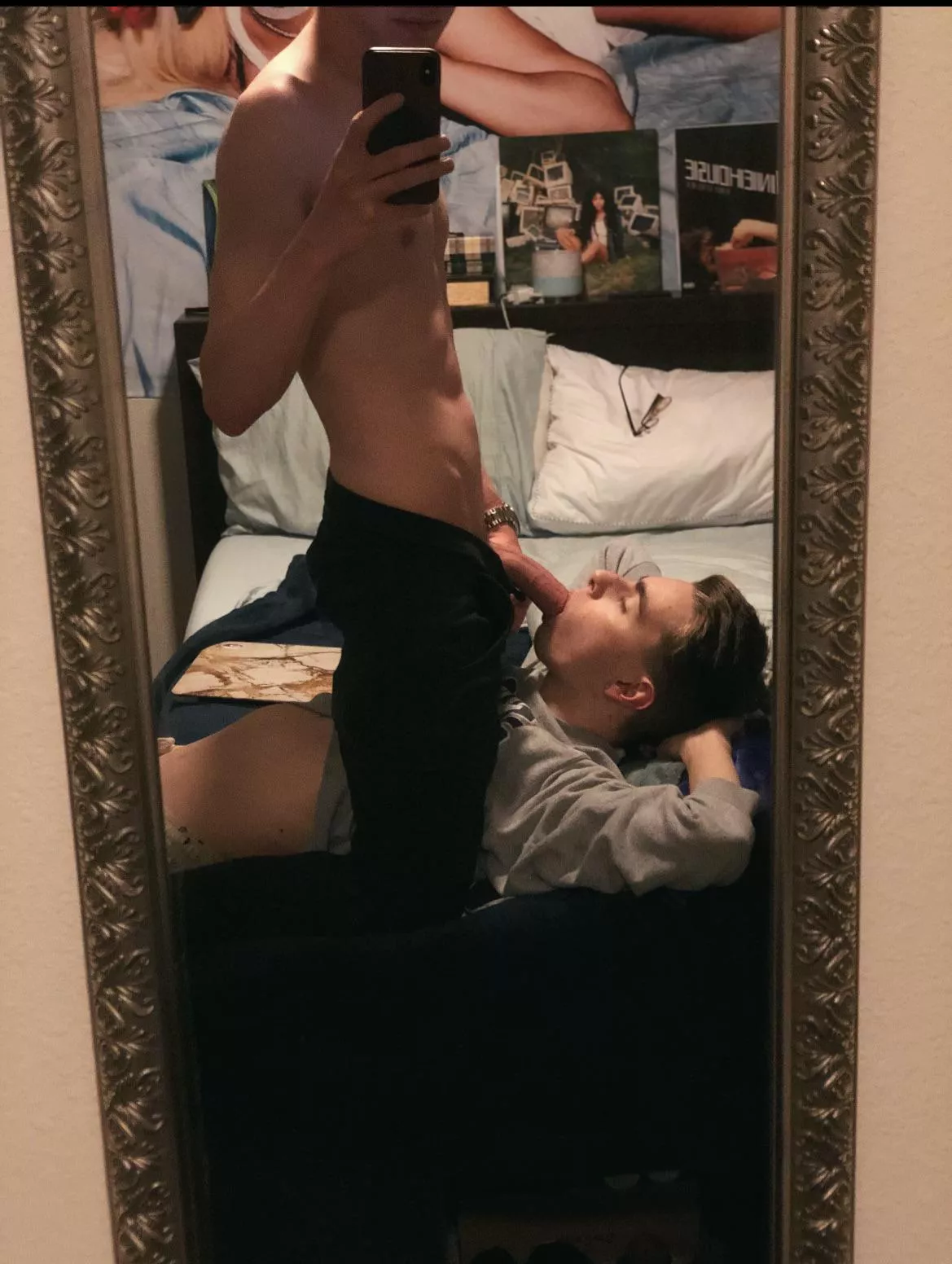 Getting head from my bicurious friend😈