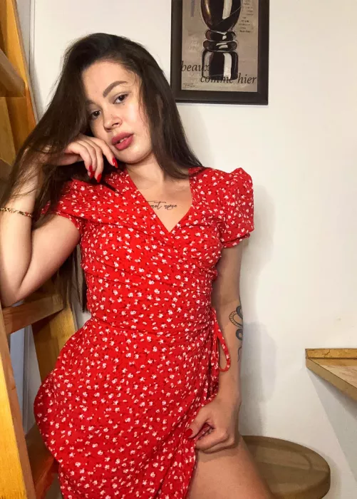 Hope you find my red sundress cute