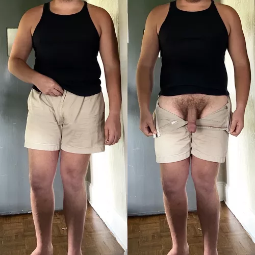 I wonder how many of my friends realize that I’m packing a monster in my shorts? 