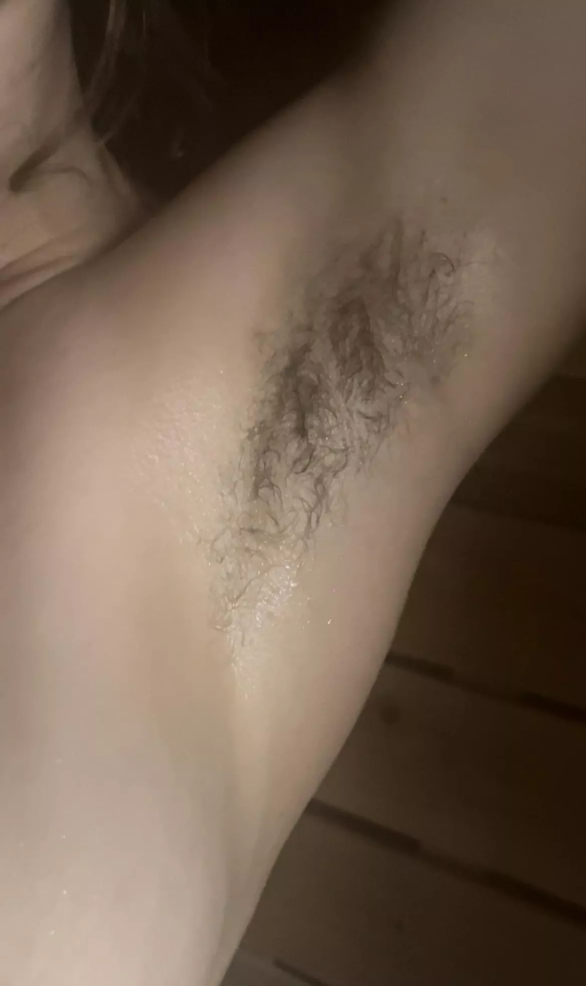 My sweaty armpit in the sauna 