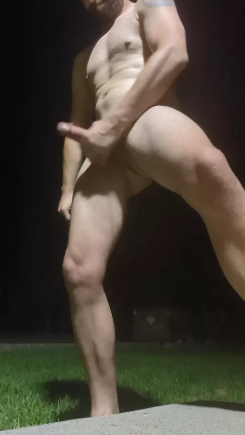 Naked in a parking lot 😈