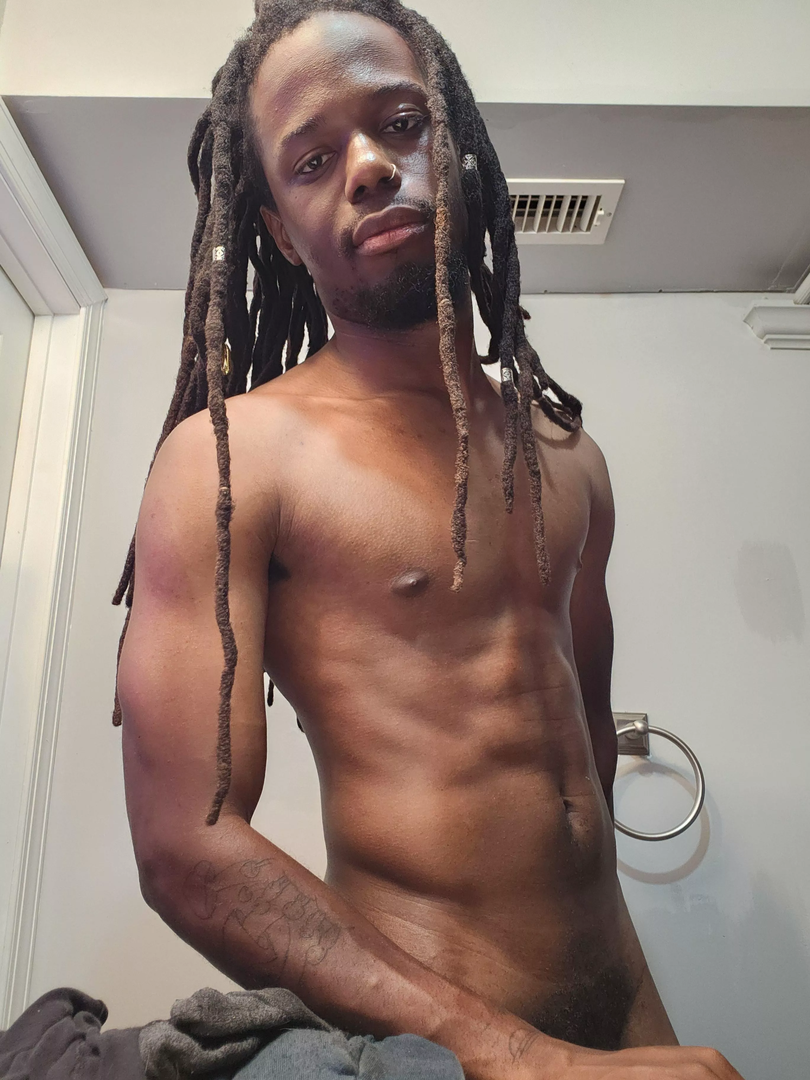 Right before a shower