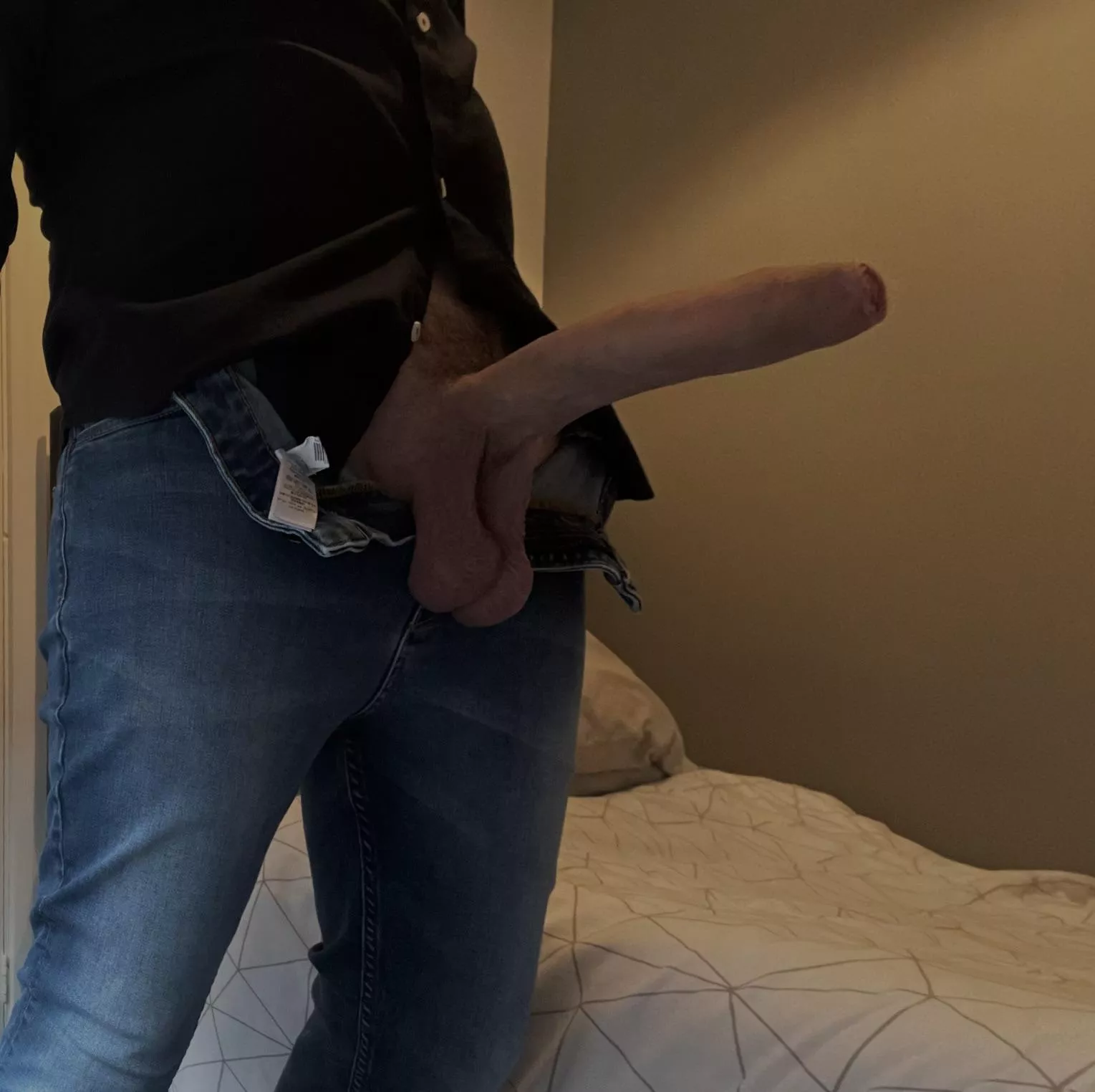 Who will milk this older cock so it will fit back in my jeans 
