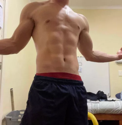 A quick sweat from a workout a while ago 