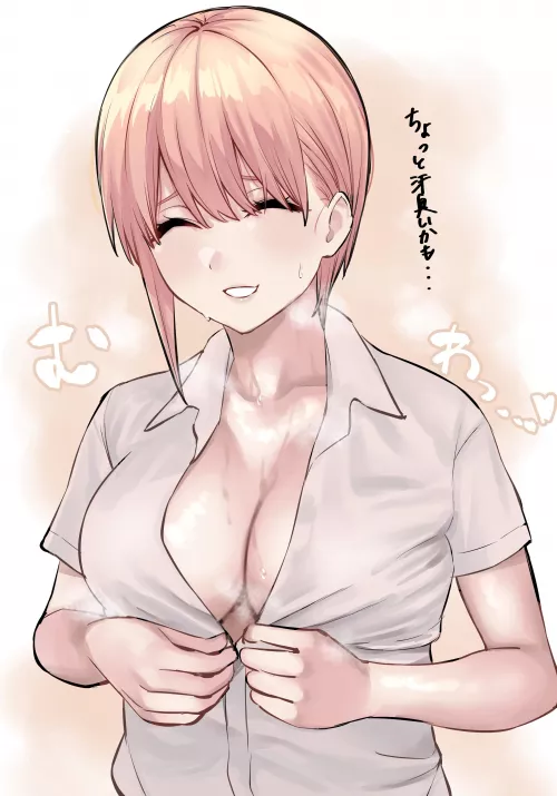 Ichika Cooling Off Her Sweaty Breasts (Quintessential Quintuplets)