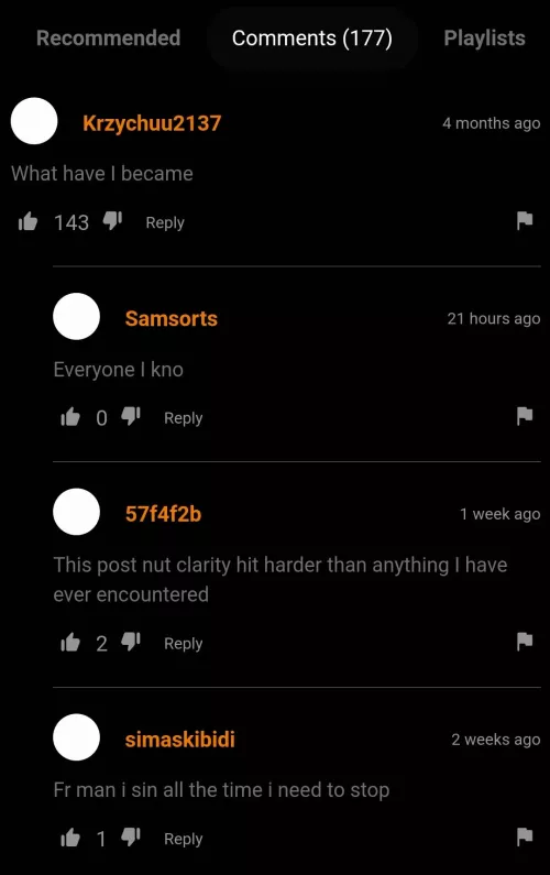 Post nut clarity hitting harder than before