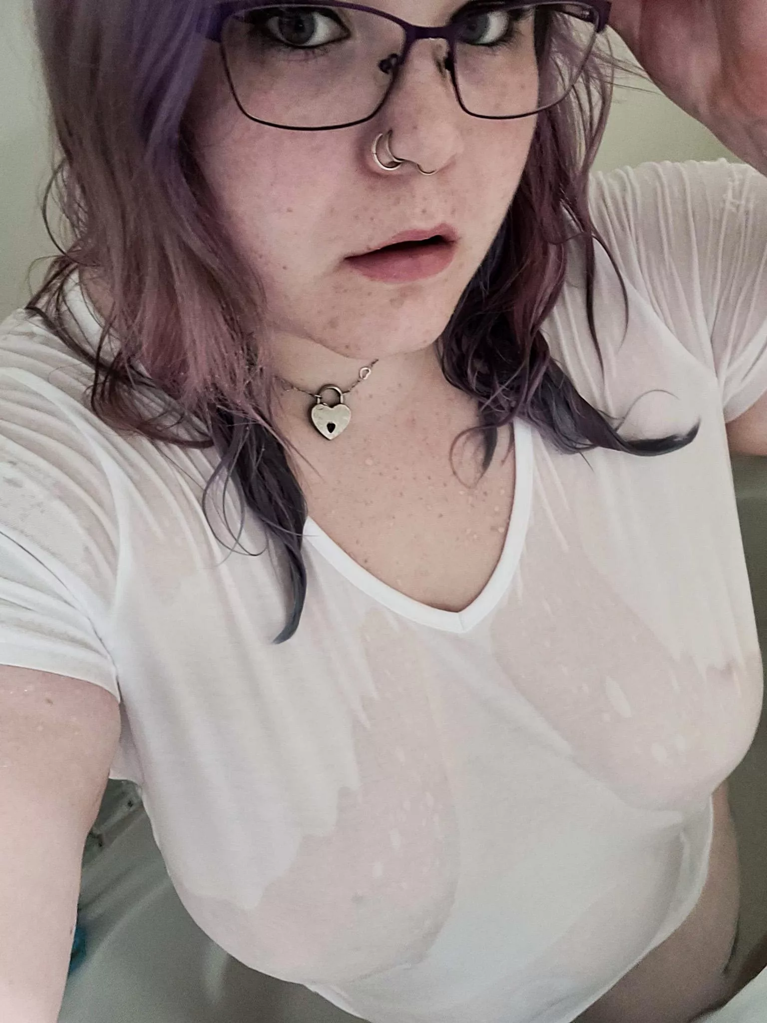 Huge tits in a wet t-shirt
