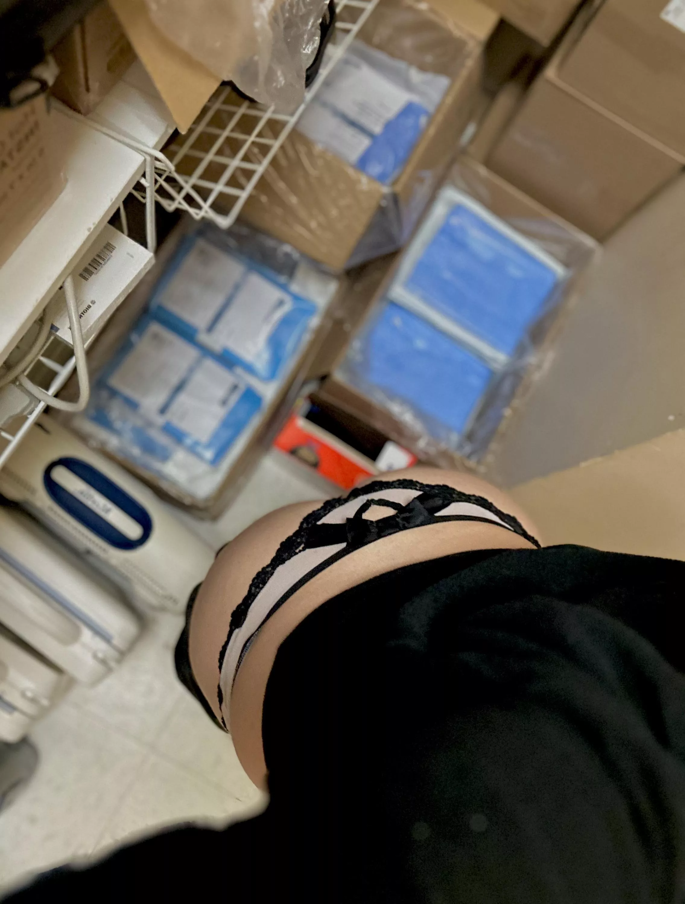 I'm hiding in the storage closet!