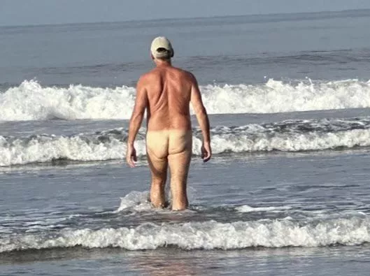 On my way out to go for a dip. 