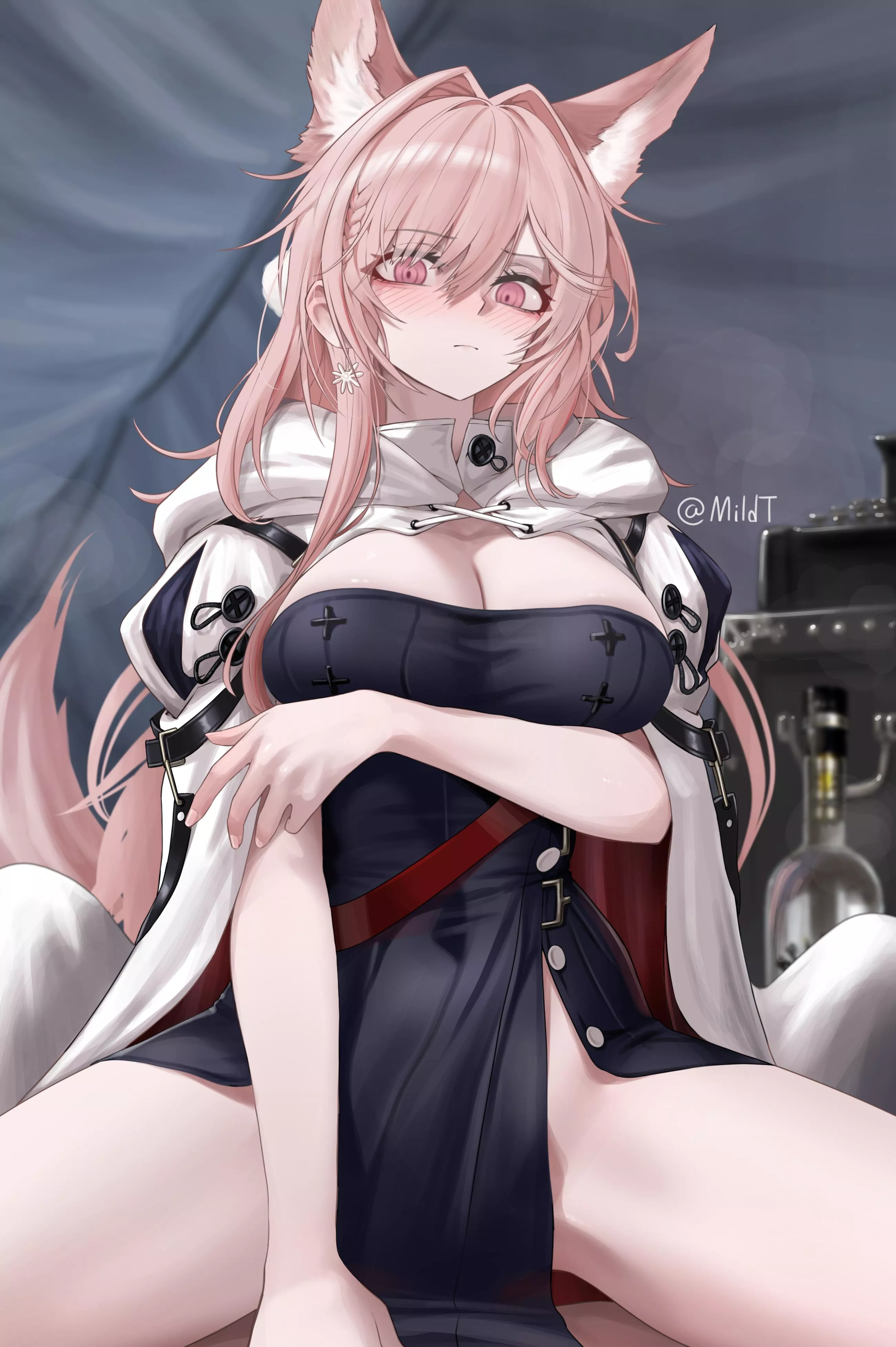 An embarrassed Pozyomka is cute