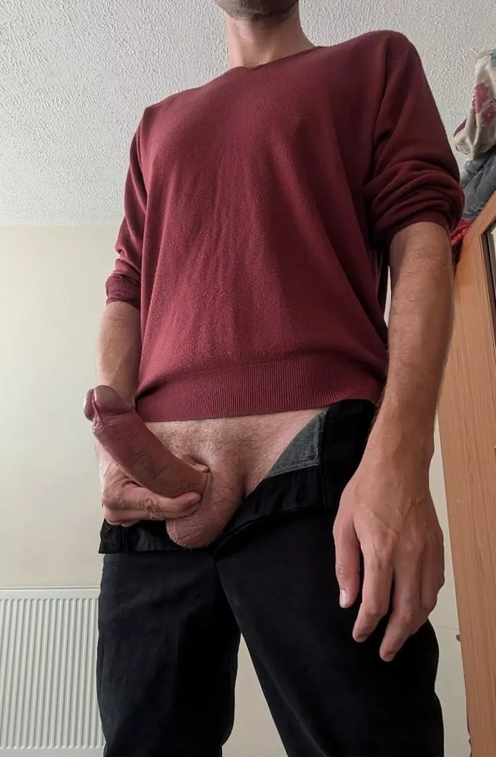 Kneel under the desk while I'm in zoom meetings today?