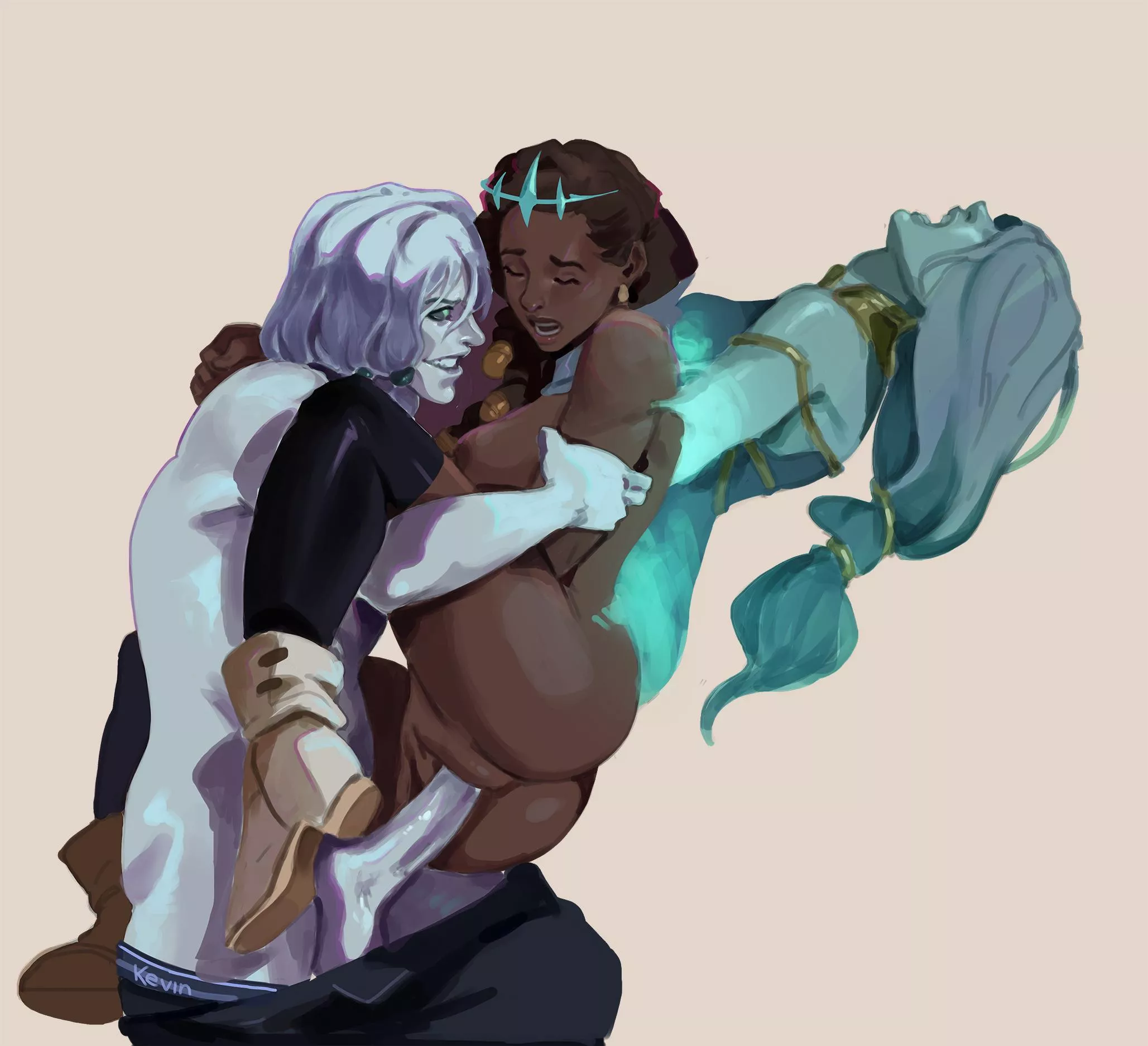 Viego fucking Isold through Senna. (flhourart)