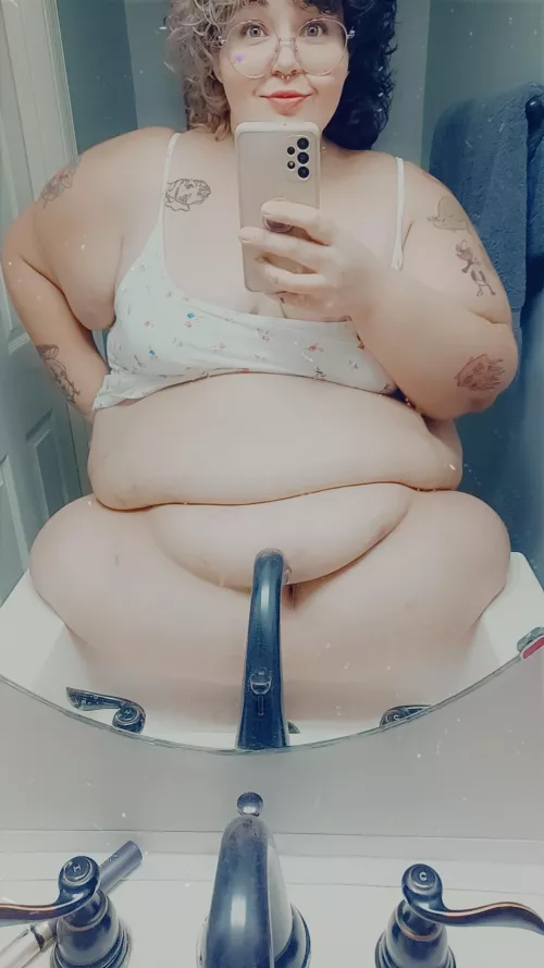 Will someone hold my belly up for me? It gets a little heavy sometimes.