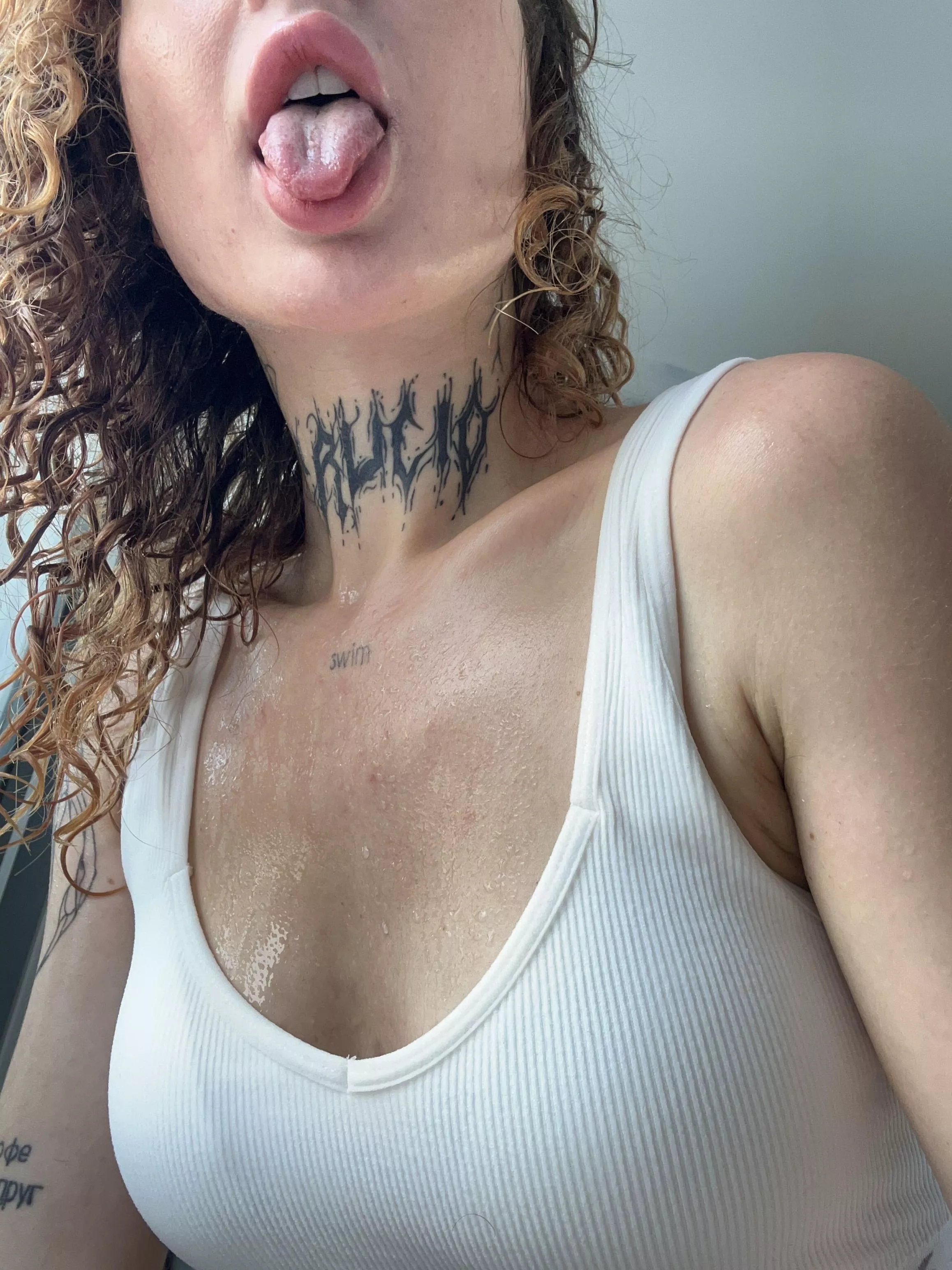 you like sweaty girls, look how wet I am