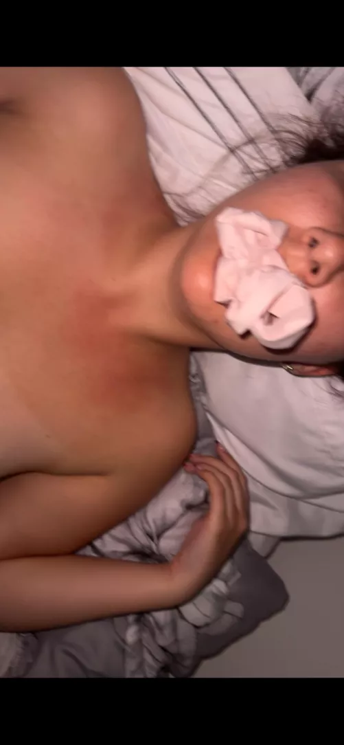 Getting fucked with my panties in my mouth 😫