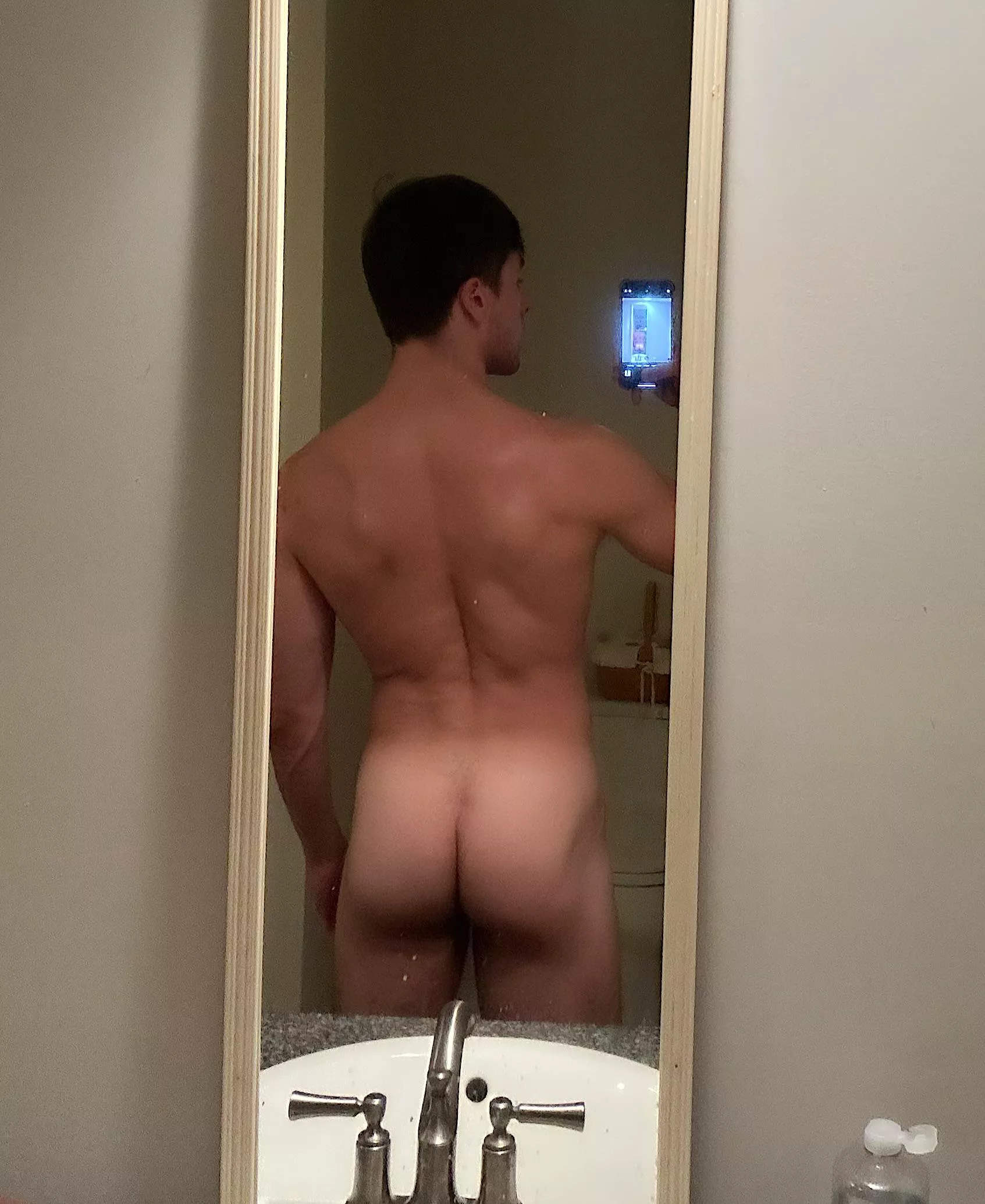 He squats and he needs to clean his bathroom 😬