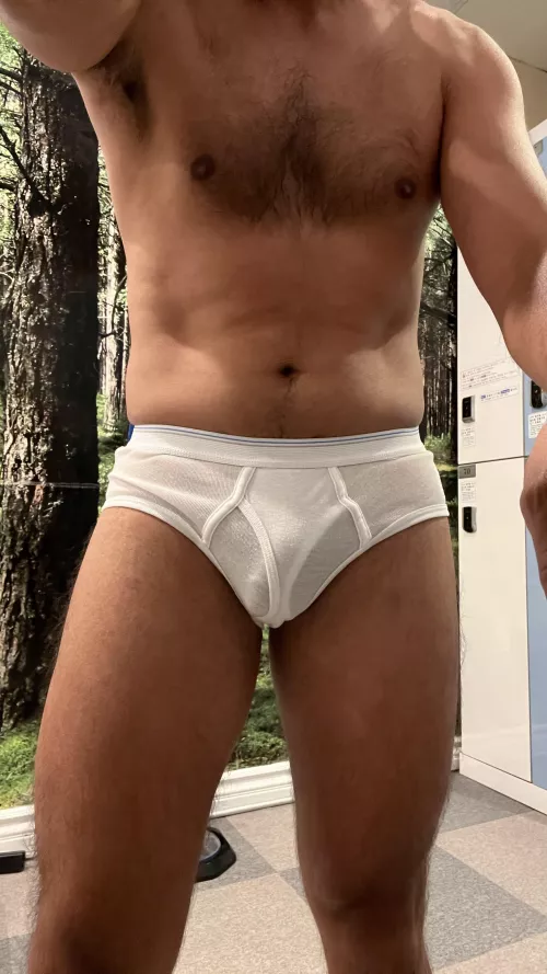 love showing off in my tighty whities in the spa locker room.  I walk around in them slowly and purposefully from one end of the room to another, occasionally bending to grab something from the floor or adjust my ankle bracelet to to ensure everyone has 