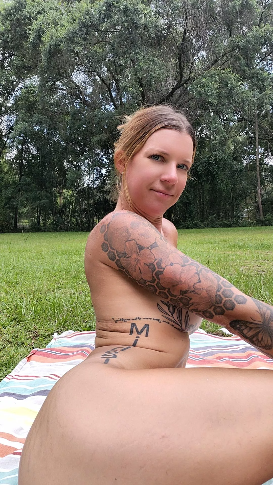 Why tan in a bikini when you can tan nude? 