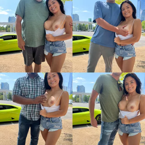 Flashed some strangers in public yesterday and they all wanted a pic after lol