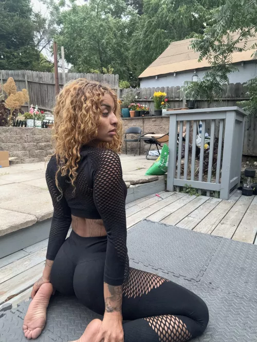 Let's do  yoga together, babe.