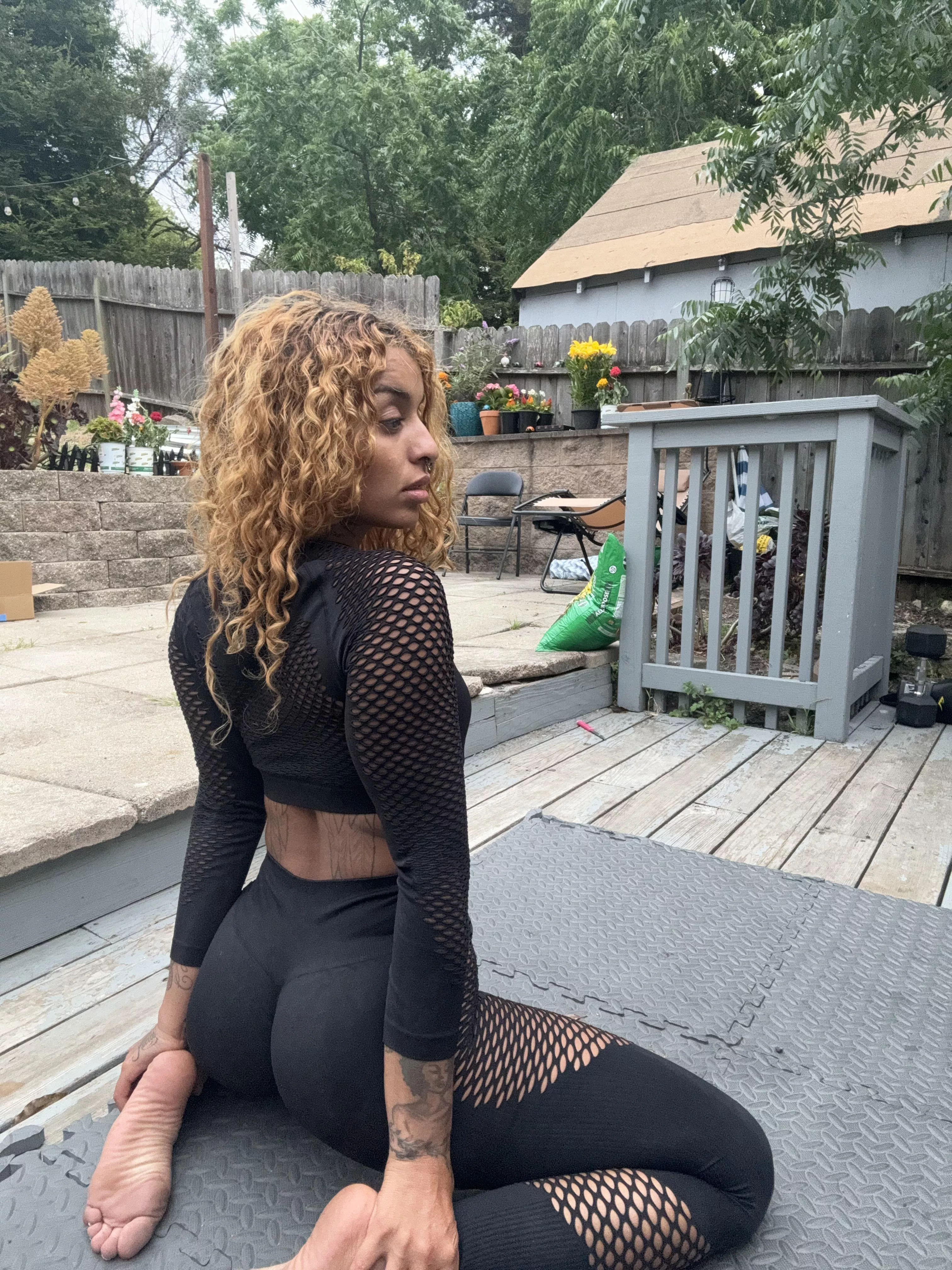 Let's do  yoga together, babe.