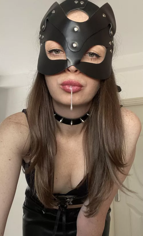 Lie down on the floor, open your mouth and receive your prize