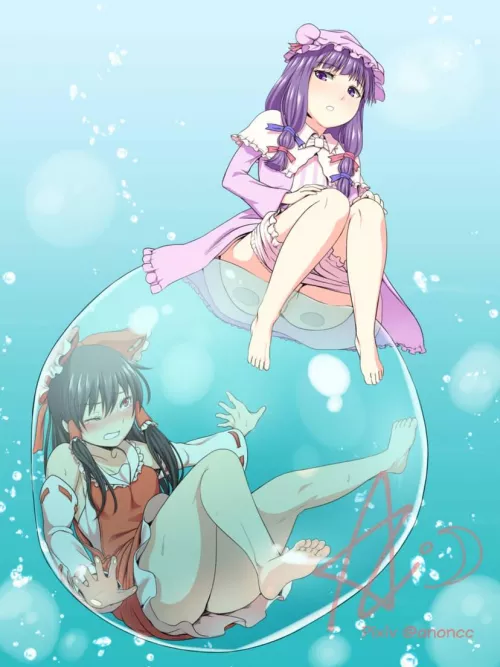 Reimu bubbled by Patchouli (Touhou) [Anon-C]