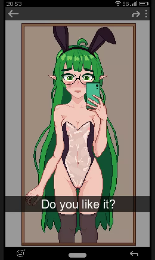 She got a new outfit from her friend!