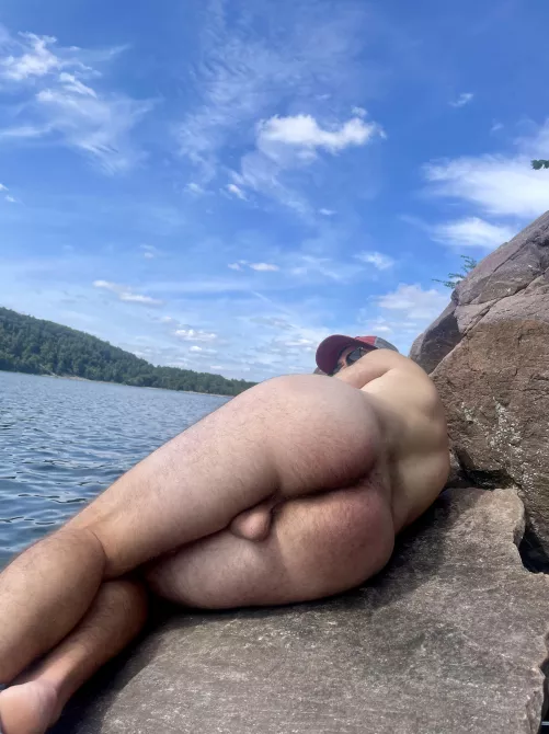 Sneaky lake skinnydip ass