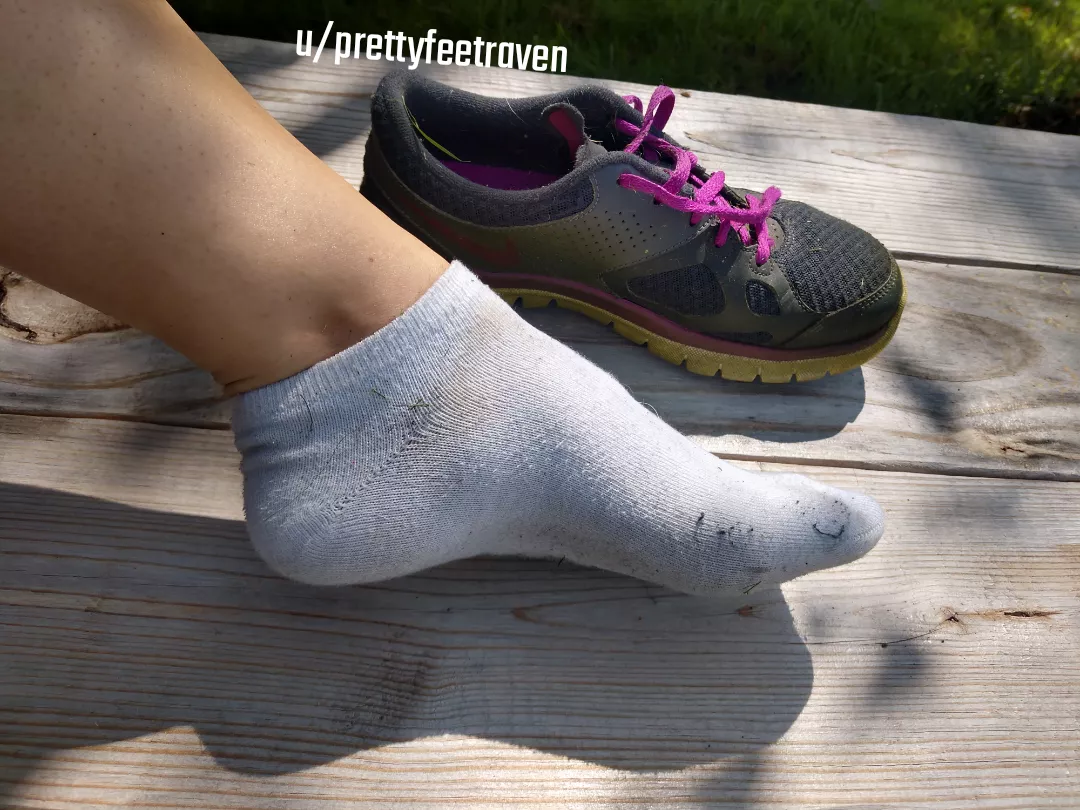 Super sweaty nasty socks from working outside 