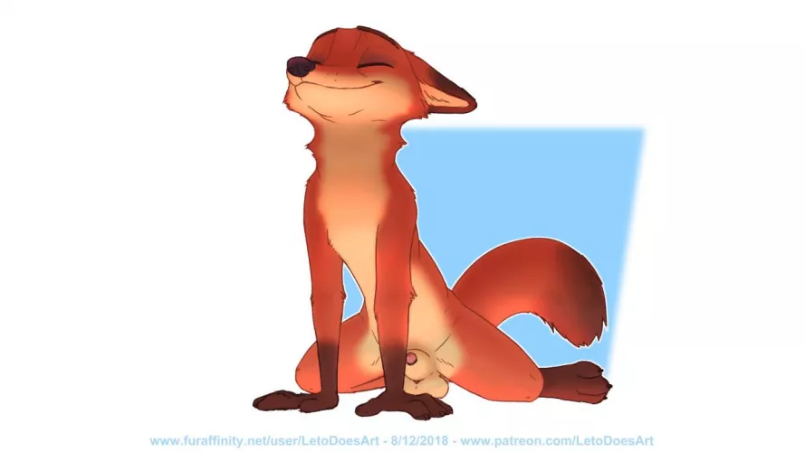 A happy fox (by LetoDoesArt)