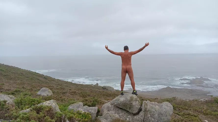 Cloudy day. Nudist time on the top