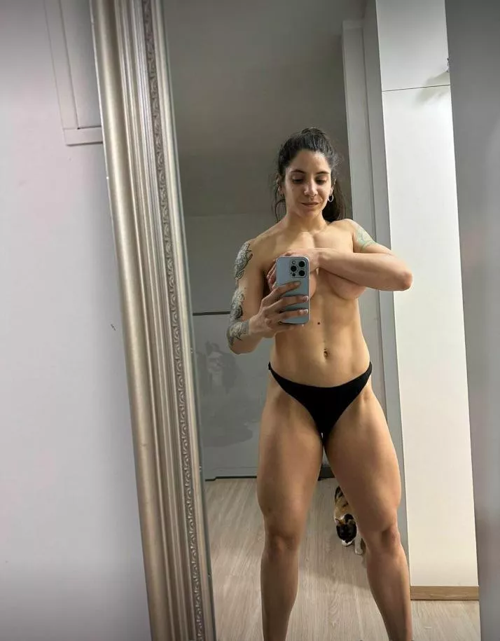 I'd crush your head between these legs