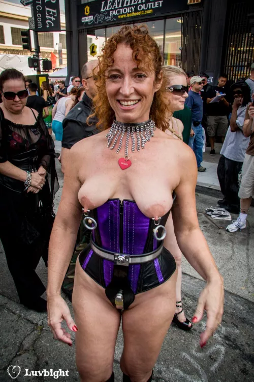 My what big nipple rings you have! (Dee Luvbight, Folsom Street Fair, 2009)