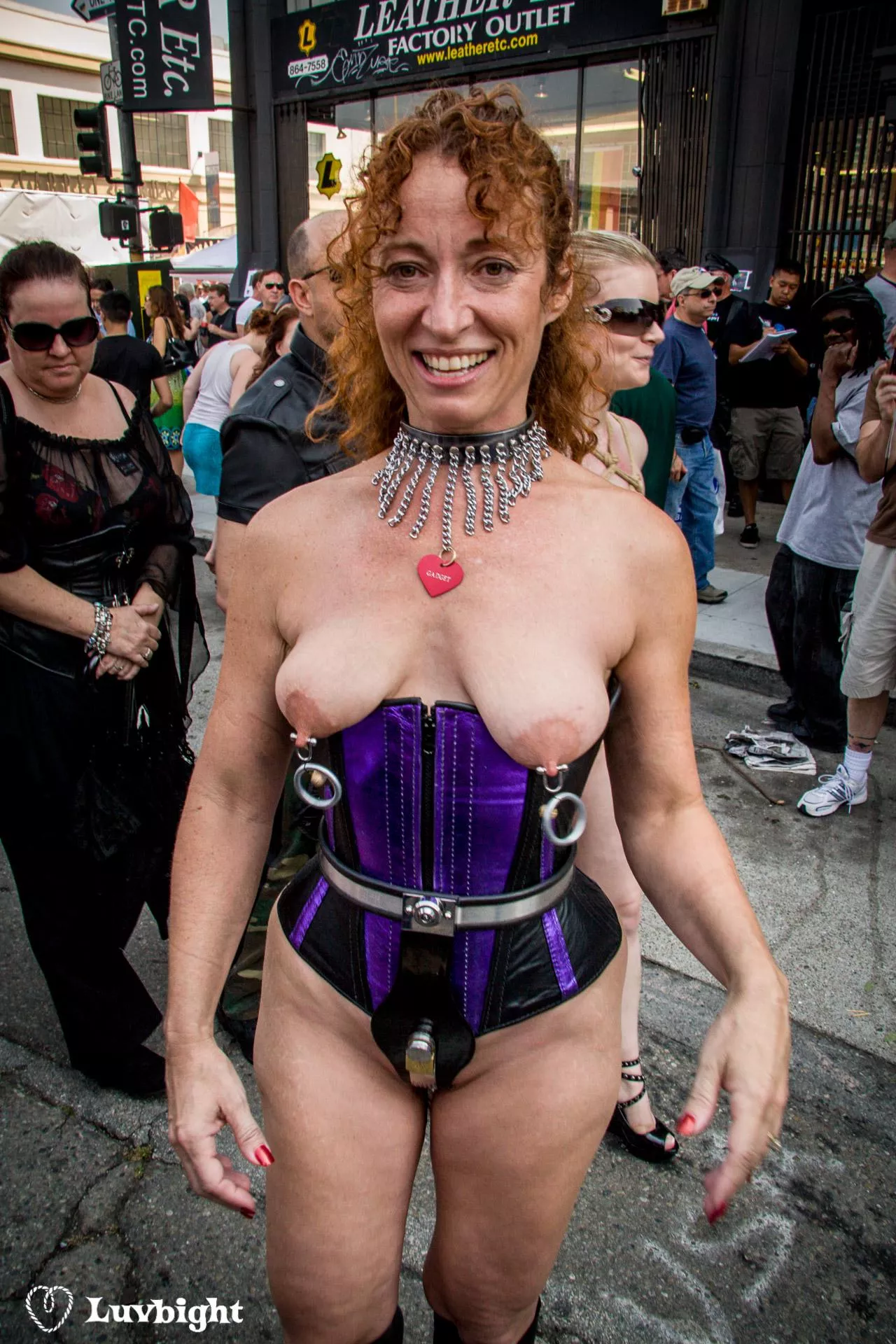 My what big nipple rings you have! (Dee Luvbight, Folsom Street Fair, 2009)