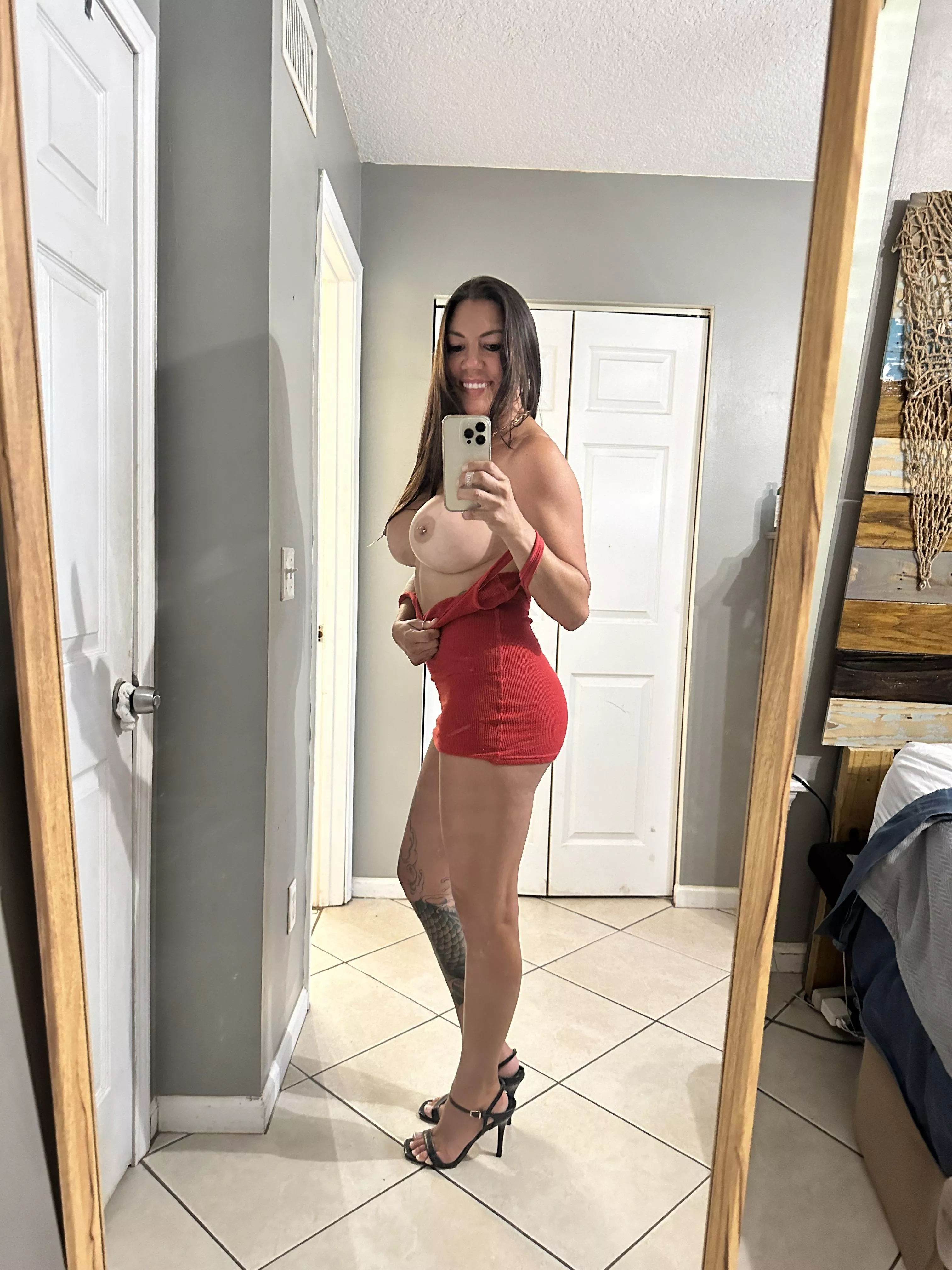 Naughty selfie in my high heels [f]